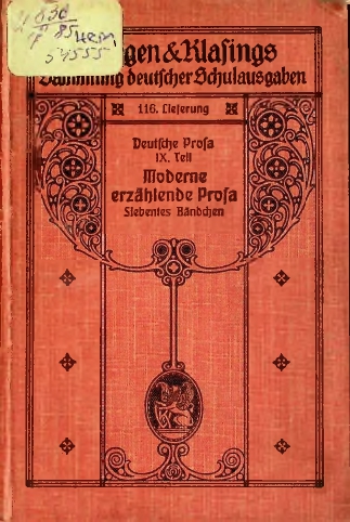 Deutsche Prosa, IX Teil. Moderne erzählende Prosa VII