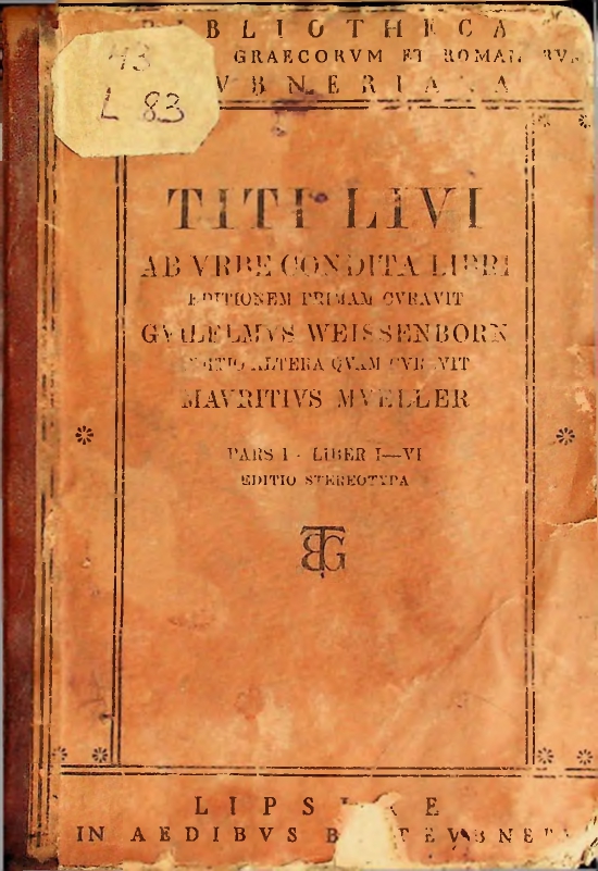 Ab Urbe Condita Libri, Pars I, Libri I —VI